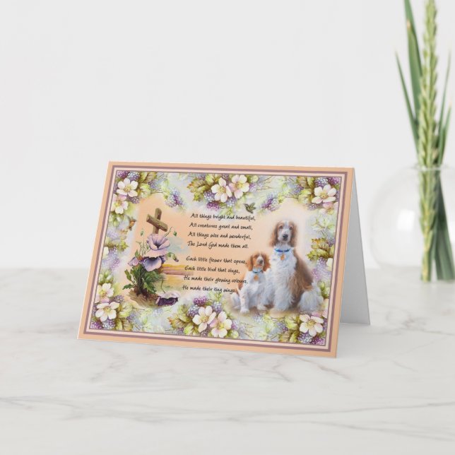All Things Bright and Beautiful Dog Greeting Card (Front)