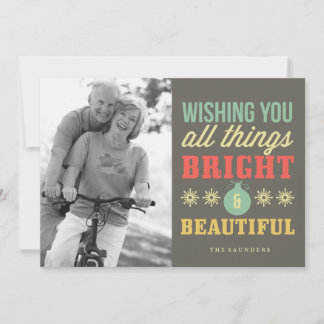 All things bright and beautiful Holiday Photocard Card