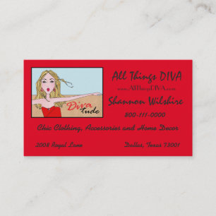 "All Things Diva" Diva Business Cards