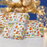All Things Hanukkah Wrapping Paper<br><div class="desc">A Colourful Patterned All Things Hanukkah Wrapping Paper</div>