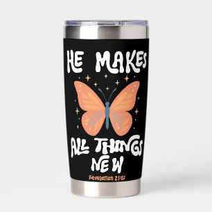 All Things New Christian Faith Bible Verse Insulated Tumbler