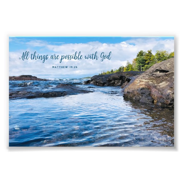 All Things Possible With God Inspiring Photography Photo Print (Front)