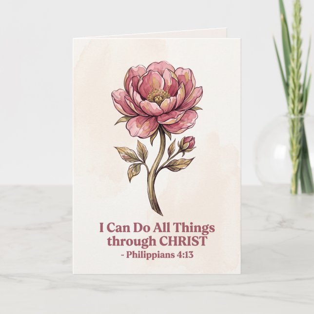All Things Through Christ Card (Front)