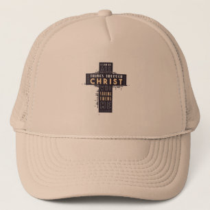 All Things Through Christ Cross Trucker Hat
