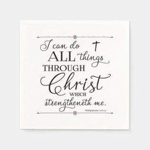 All Things Through Christ - Philippians 4:13 Napkin