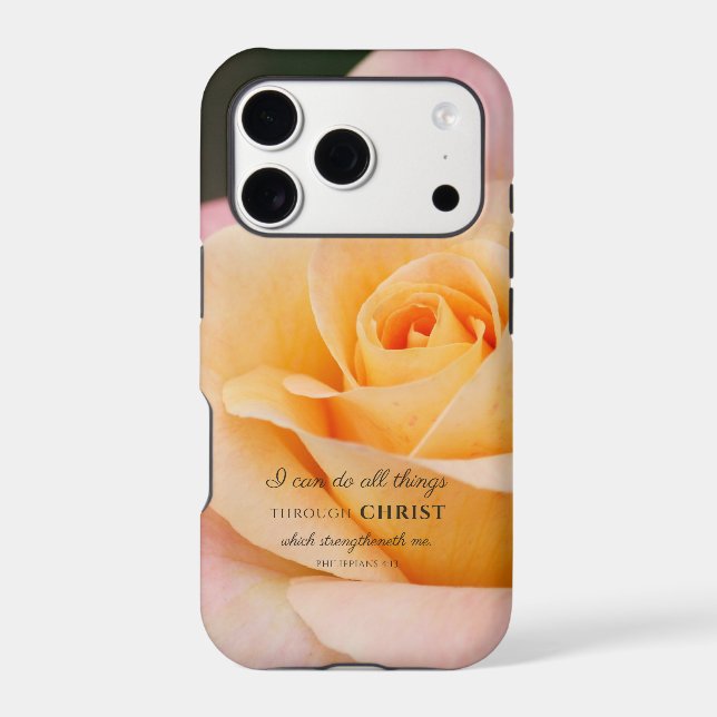 All Things Through Christ Rose Scripture (Back)