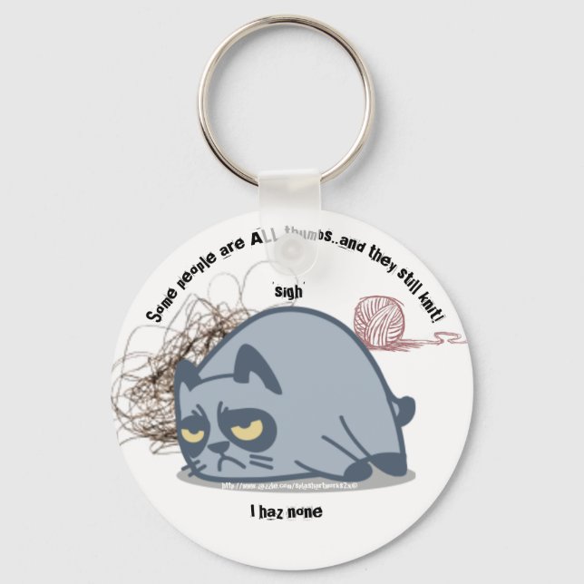 "All Thumbs.." Key Ring (Front)