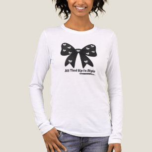 All Tied Up In Style – Chic Minimalist Bow T-Shirt Tri-Blend Shirt