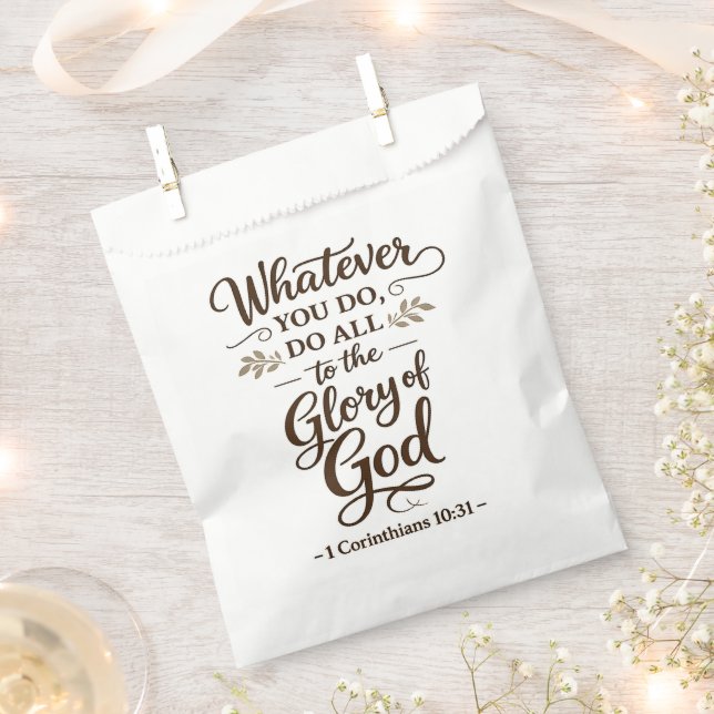 All to the Glory of God Scripture  Favour Bags (Clipped)