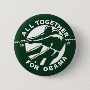 All Together for Obama 2012 (Version) 6 Cm Round Badge
