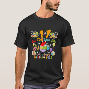 All Together Now Summer Reading 2023 Book Kids Cat T-Shirt