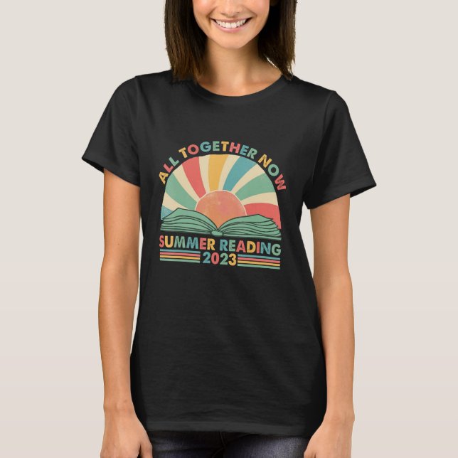 All Together Now Summer Reading 2023 Retro Sun Boo T-Shirt (Front)