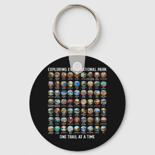 All Us National Park Checklist Bucket List Of Nati Key Ring
