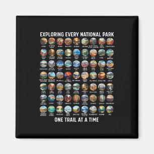 All Us National Park Checklist Bucket List Of Nati Magnet