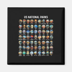 All Us National Park Checklist Bucket List Of Nati Magnet