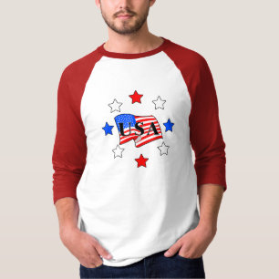 All USA Flag and Stars T-Shirt