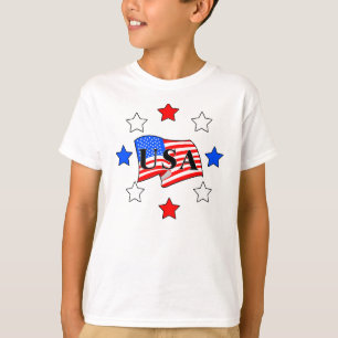 All USA Flag and Stars T-Shirt