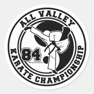 All Valley Karate Championship Classic Round Sticker