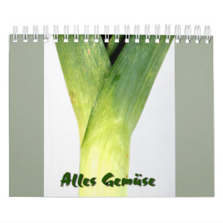 All vegetables calendar