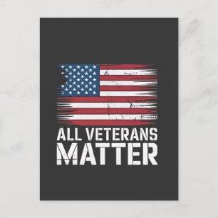 All Veteran Matter American 4th Of July Patriotic  Holiday Postcard