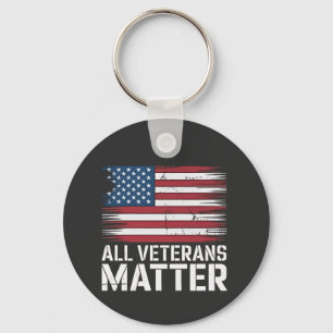 All Veteran Matter American 4th Of July Patriotic Key Ring