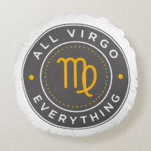 All Virgo Everything Official Logo Round Pillow