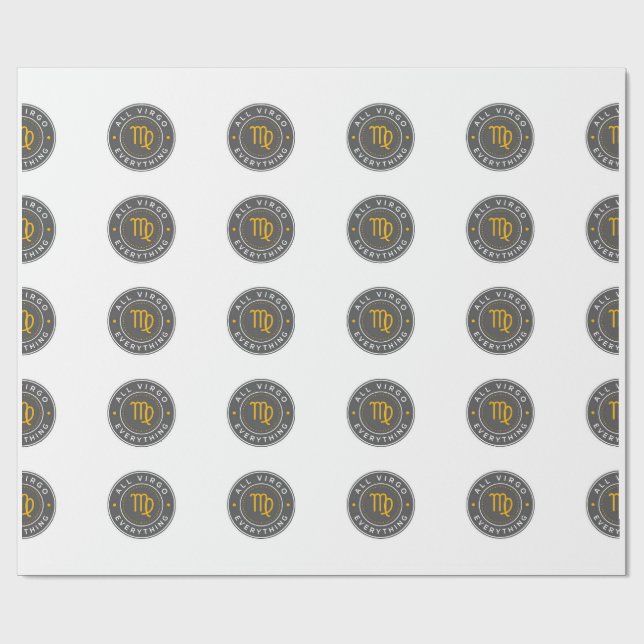 All Virgo Everything Signature Pattern Wrapping  Paper (Flat)