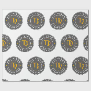 All Virgo Everything Signature Pattern Wrapping Paper