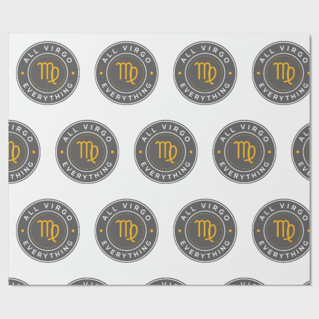 All Virgo Everything Signature Pattern Wrapping  Paper (Flat)