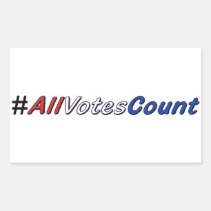 All Votes Count Red White and Blue Stickers