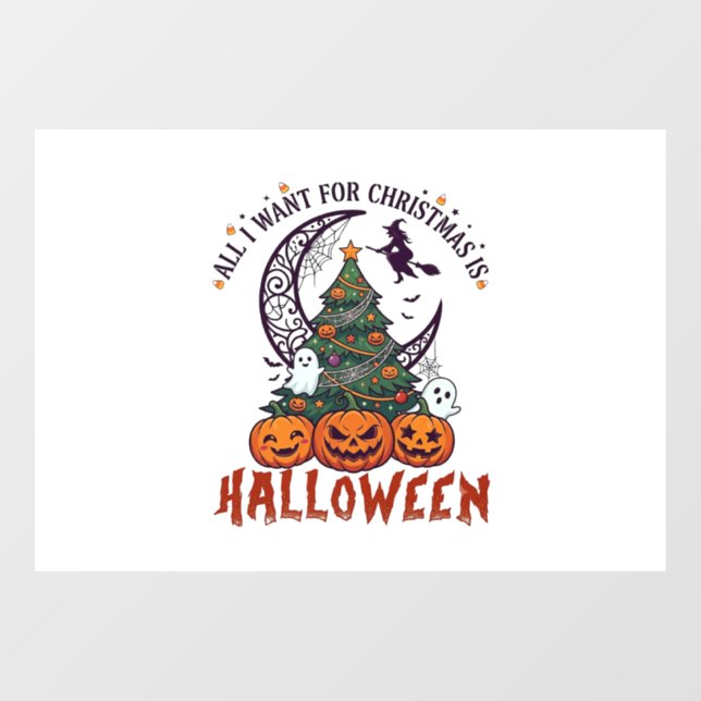 All Want Christmas Halloween Tree Pumpkins Ghosts_ (Sheet)
