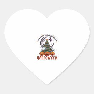All Want Christmas Halloween Tree Pumpkins Ghosts_ Heart Sticker