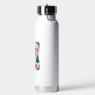 All Want Christmas Shark Pine Trees Water Bottle