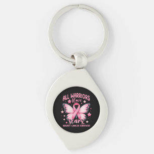 All Warriors Have Scars Breast Cancer Survivor Key Ring