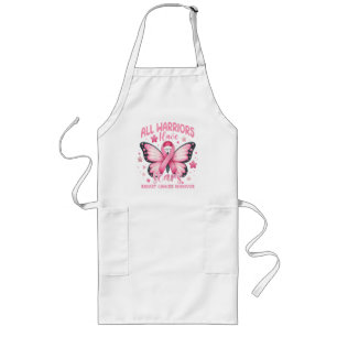 All Warriors Have Scars Breast Cancer Survivor Long Apron