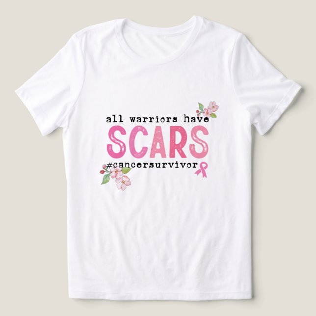 All Warriors Have Scars   #cancersurvivor   Tri-Blend Shirt (Design Front)