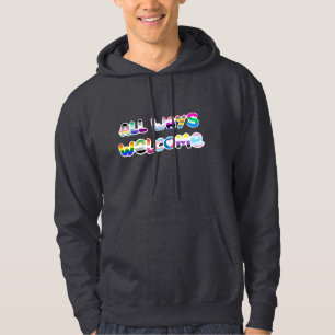 All Ways Welcome LGBTQIA+ inclusivity queer pride Hoodie