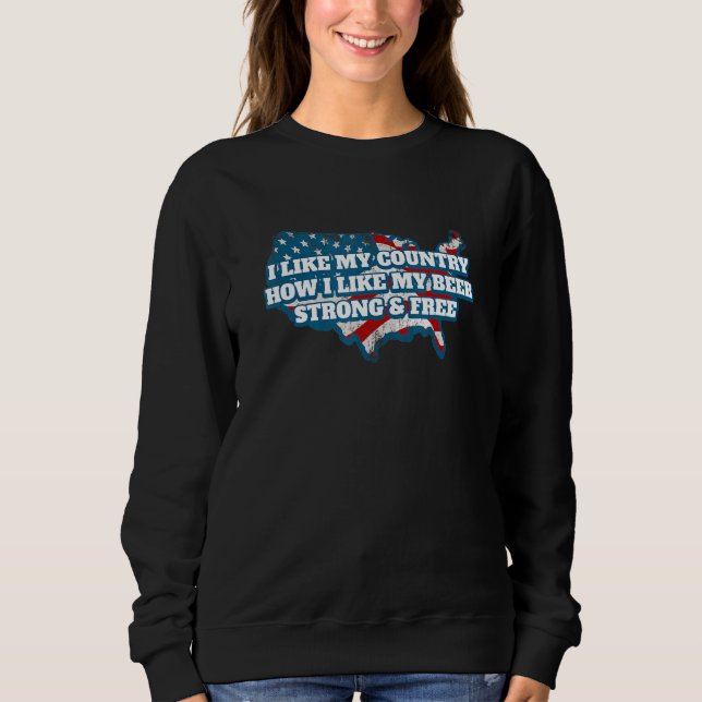 All We Need Is US 4th of July Drinking Fourth of J Sweatshirt (Front)
