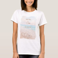 All We Sea Is Love Beach Hearts Sand Bride