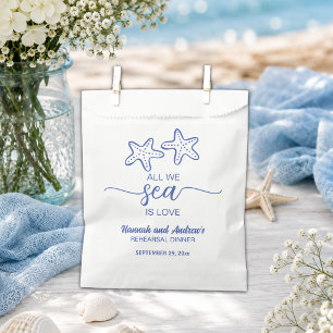 All we Sea is Love Starfish Rehearsal Dinner Favour Bags