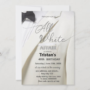 All White Affair or party Luxury Invitation