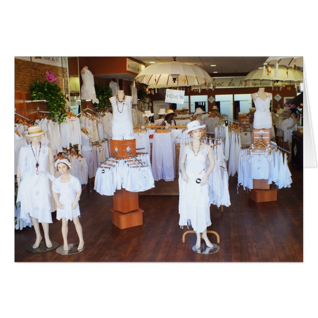 All white fashion card (Front Horizontal)