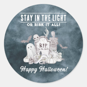 All-White Halloween Party Sticker