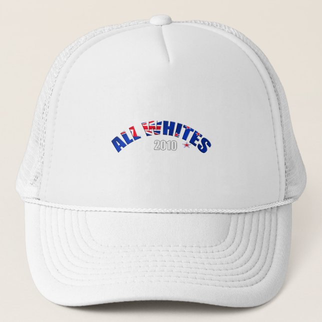 All Whites 2010 flag of New Zealand Trucker Hat (Front)