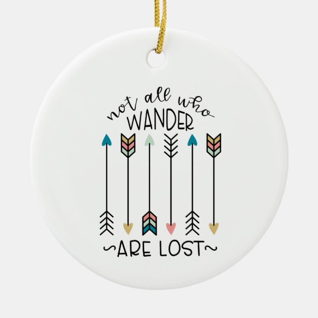 All Who Wander Ceramic Tree Decoration (Front)