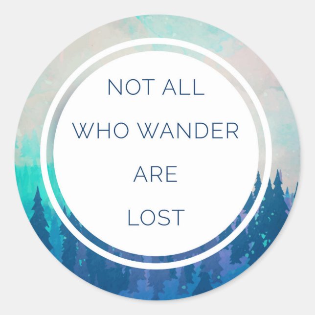 All Who Wander Travel Quote Classic Round Sticker (Front)