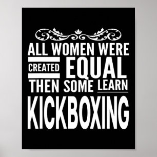 All Women Learn Kickboxing Martial Arts Girl Fight Poster