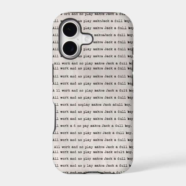 All work and no play iphone 5  case (Back)