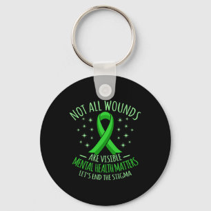 All Wounds Are Visible Mental Health Awareness Gra Key Ring