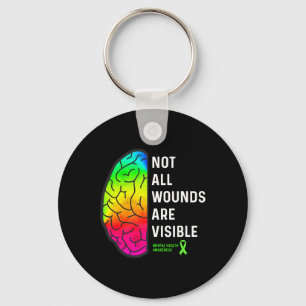 All Wounds Are Visible - Mental Health Awareness Key Ring